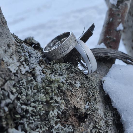 Su Yolu Model Çift Alyans | 925 Ayar Gümüş