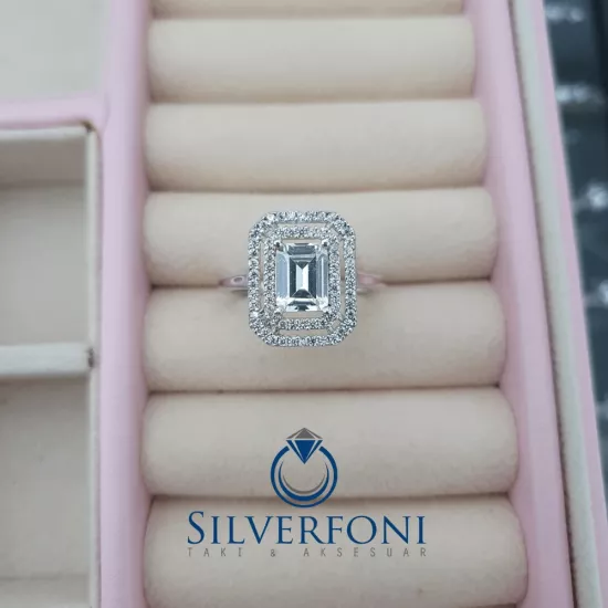 Orta Boy Baget Yüzük | Gümüş Baget Yüzük Modelleri