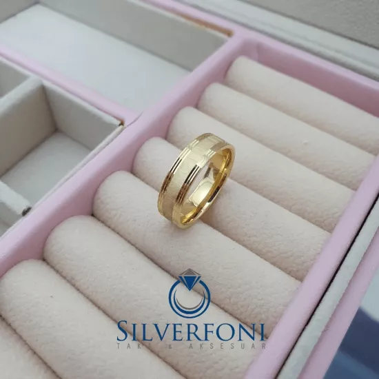 Erkek Berrak Modeli Klasik Gümüş Alyans Silverfoni