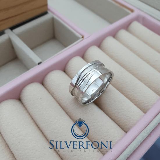 Bay Kyria Model Modern Alyans – 925 Ayar Gümüş | Silverfoni