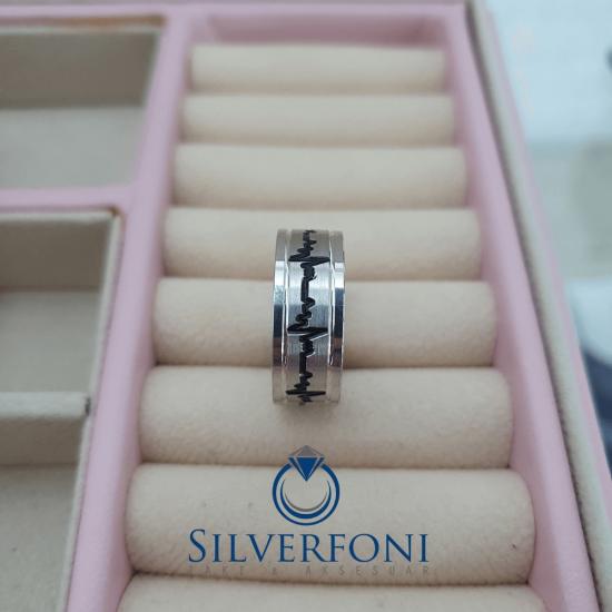 Bay Kalp Ritim Model Alyans | Silverfoni