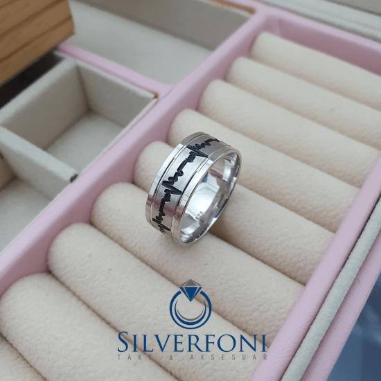 Bay Kalp Ritim Model Alyans | Silverfoni