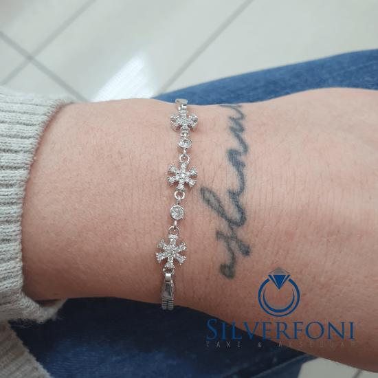 Silverfoni 925 Ayar Gümüş Kartanesi mini  Bileklik