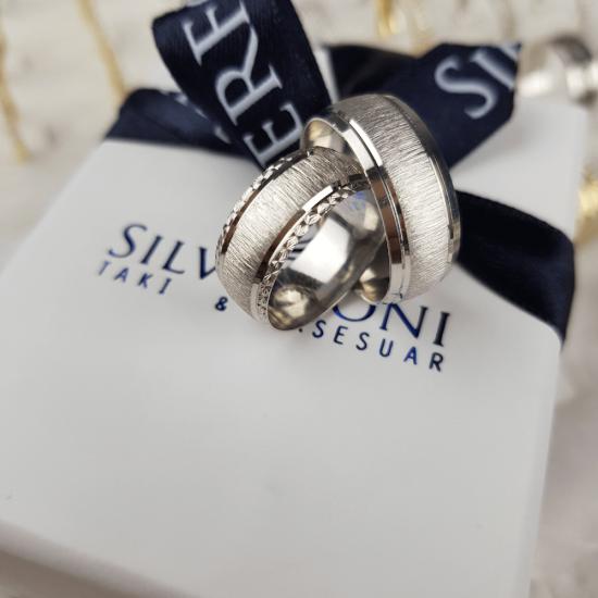 Silverfoni Patlıcan Moru  Alyans & Beştaş  Kombini 