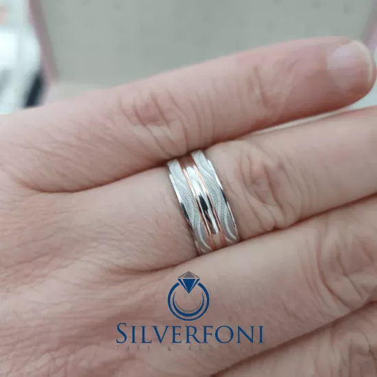 Bay Roze Tırtık Model Alyans