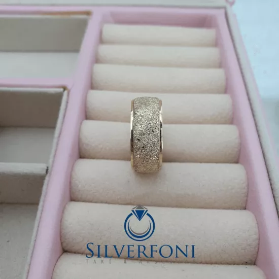 Bayan Buzlu Model Alyans | 925 Ayar Gümüş 