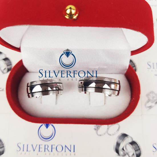 Gümüş Ayna Modeli Çift Alyans