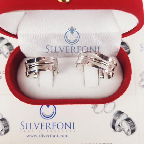 Kyria Modeli Çift Alyans | Parlak Yüzeyli Modern