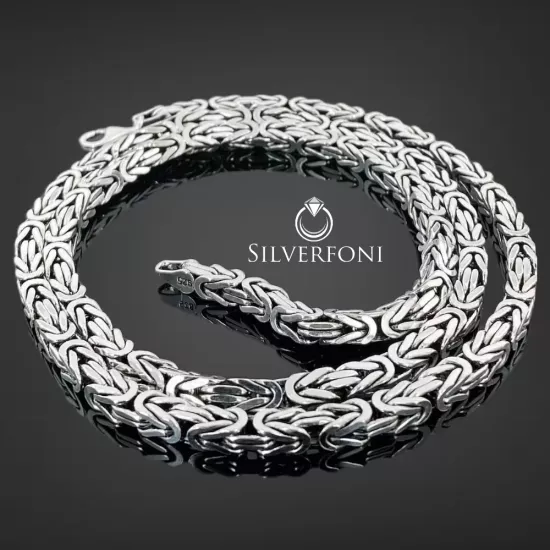 silverfoni 925 ayar erkek kral kolye