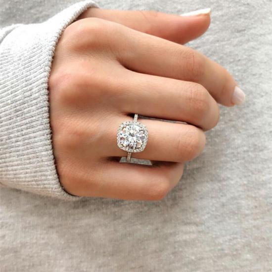 Silverfoni Kare Montür 925 Ayar Gümüş Yüzük