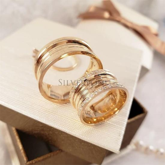 Damla Elişi Çift Alyans | 925 Ayar Gümüş